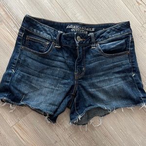 American Eagle Super stretch dark wash shorts size 8